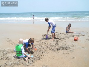 Kids on beach September